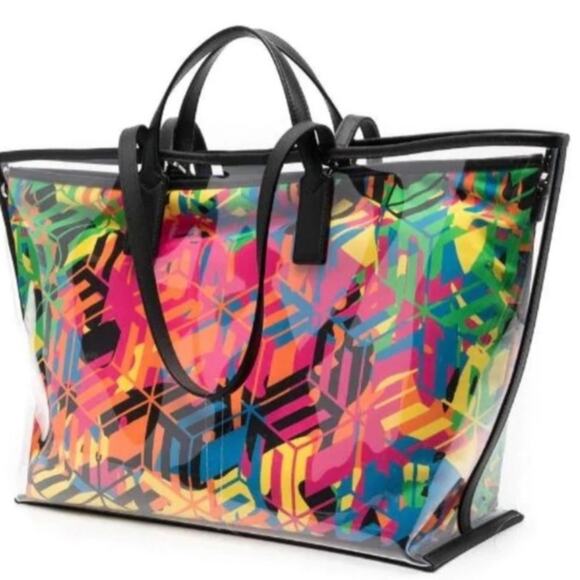 NWT MSRP$890  MCM Aren Cubic Clear Plastic Camoflauge Tote Bag Shoulder Bag - Picture 6 of 11